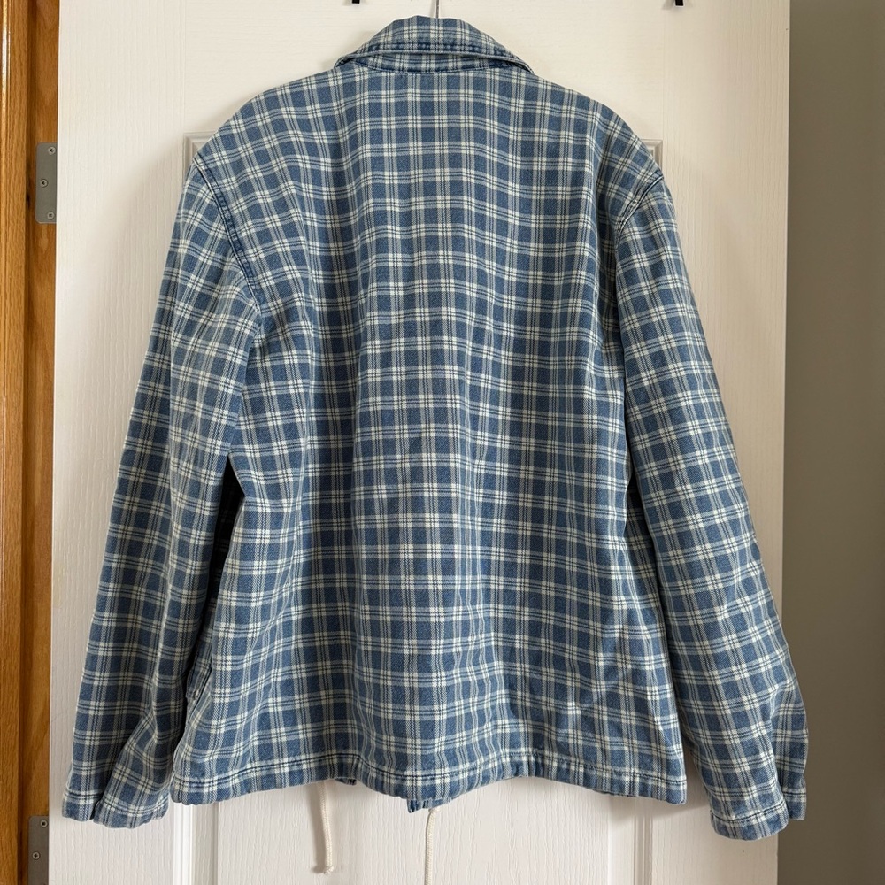 GAP Men's Blue Plaid Coaches Jacket - Picture 3 of 5